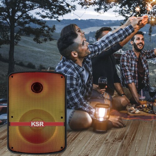 Bafle Bluetooth Ksr 15" Luces Neón
