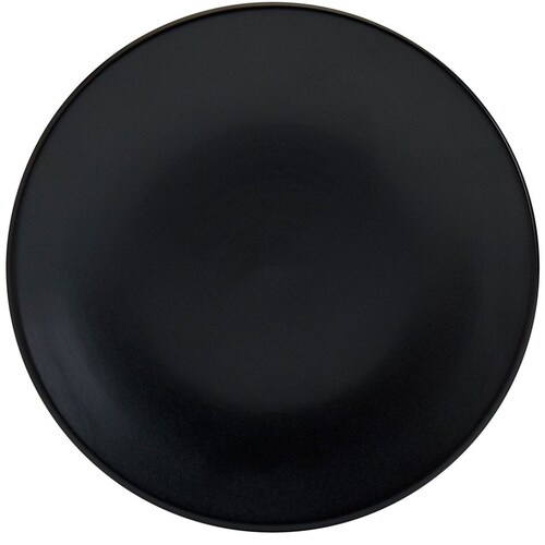 Set 6  Platos Ensalada Cerámica Negro Denmark