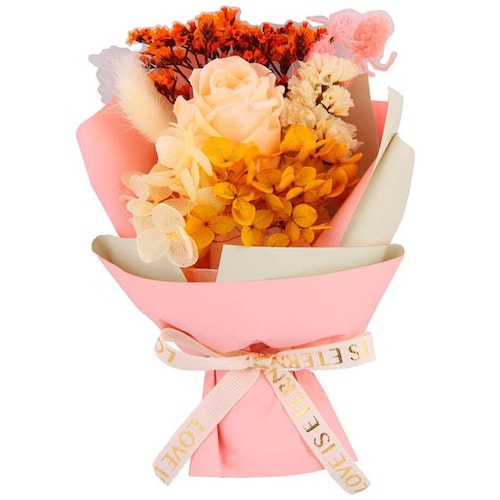 Home Nature Bouquet "best Whises" Color Rosa 18*12*7 Cm