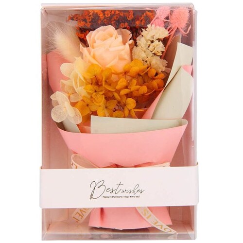 Home Nature Bouquet "best Whises" Color Rosa 18*12*7 Cm