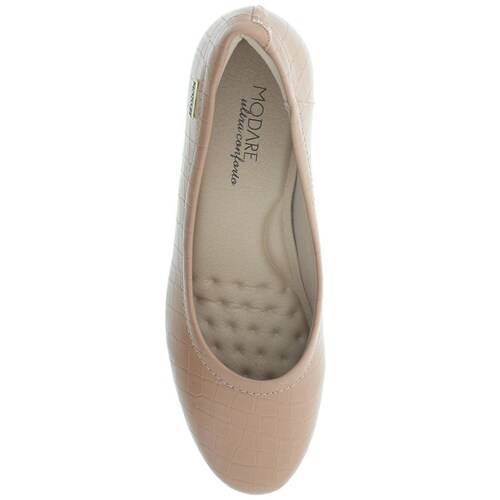 Zapatilla con Grabado Cocodrilo Nude Modare