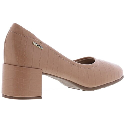 Zapatilla con Grabado Cocodrilo Nude Modare
