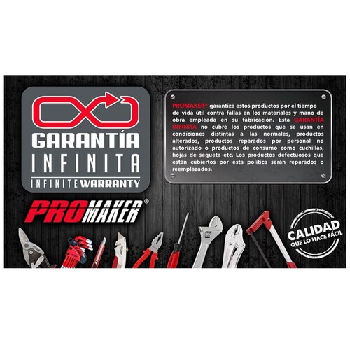 Llave Combinada Promaker Cromada Fija de Estria 24Mm