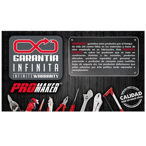 Llave Combinada Promaker Cromada Fija de Estria 15/16"