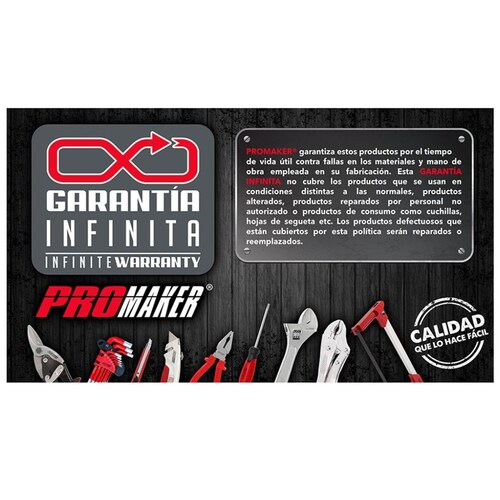 Llave Combinada Promaker Cromada Fija de Estria 1"