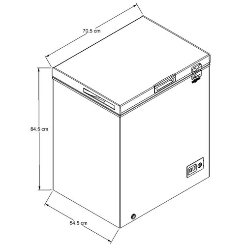 Congelador Horizontal Comercial 5 Cu Ft / 141 L Whirlpool