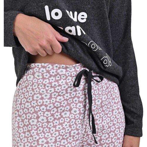 Pijama Playera Manga Larga Ranas Y Pantalon para Mujer