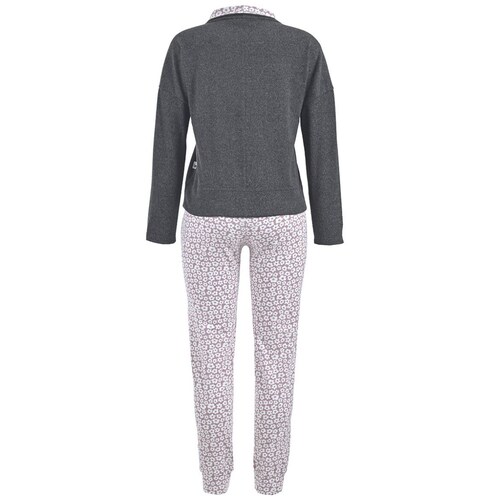 Pijama Playera Manga Larga Ranas Y Pantalon para Mujer
