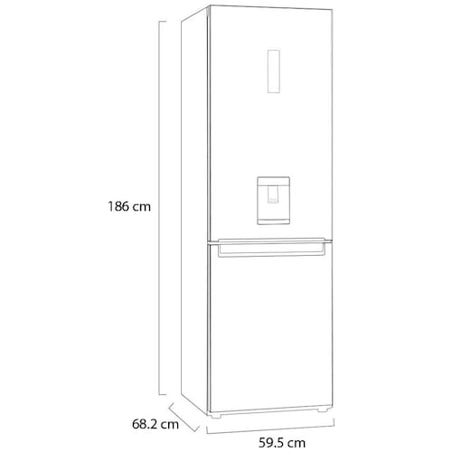Refrigerador LG Congelador Inferior Smart Inverter con Wifi Thinq 12 Pies  Platino  Gb37Spp