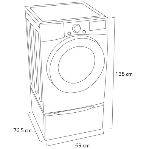Secadora Lg Frontal 22 Kg Df22Vv2Sgr Plata