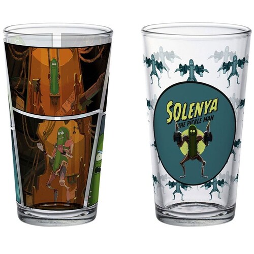 Rick And Morty Set Exclusivo De 4 Vasos De Vidrio Edición Limitada 1