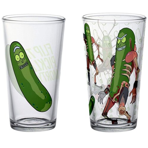 Rick And Morty Set Exclusivo De 4 Vasos De Vidrio Edición Limitada 1