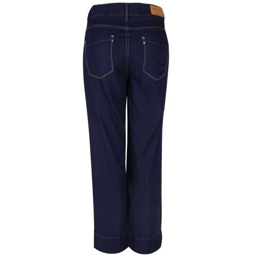Jeans Silver Plate Corte Ancho Diseño Mezclilla Modelo: P12351 para Mujer