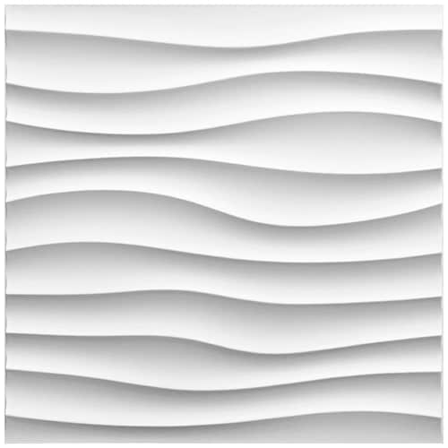 Panel Decorativo 3D para Muros Cuerdas Blanco 50 X 50 Cm Deco Pvc