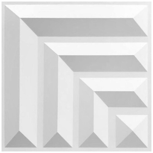 Panel Decorativo 3D para Muros Escuadra Blanco 50 X 50 Cm Deco Pvc