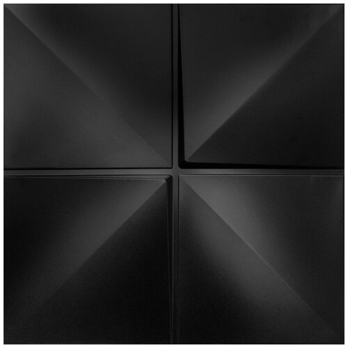Panel Decorativo 3D Cuadros Negro para Muros 50 X 50 Cm Deco Pvc