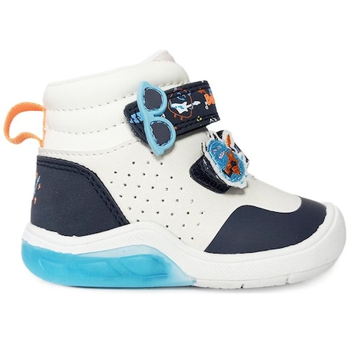Tenis con Luces 12-16 Oruga Blanco Marino Bubble Gummers  para Niño