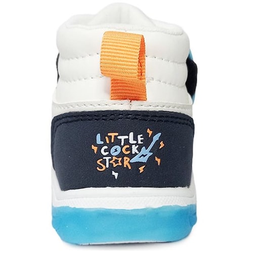 Tenis con Luces 12-16 Oruga Blanco Marino Bubble Gummers  para Niño