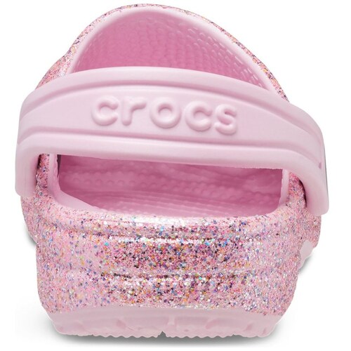 Sueco Classic Glitter 11-17 Rosa Crocs para Niña
