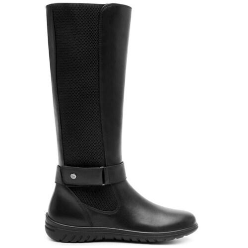 Bota Alta con Cinturon Ajustable Negra Flexi