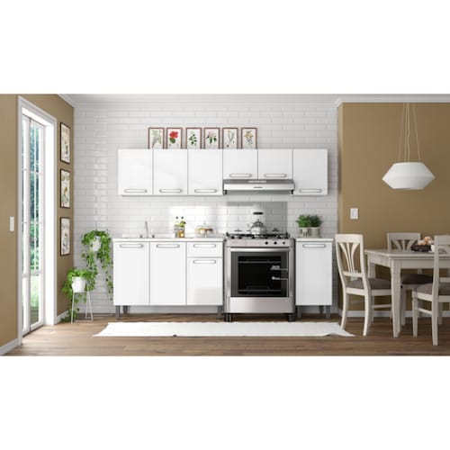 Cocina Acero Bertolini Alaska 240 Cm Blanca