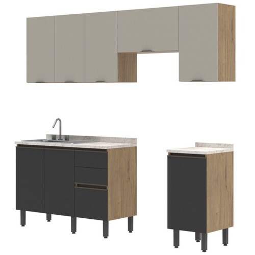 Cocina Madera Bertolini Frida 240 Cm