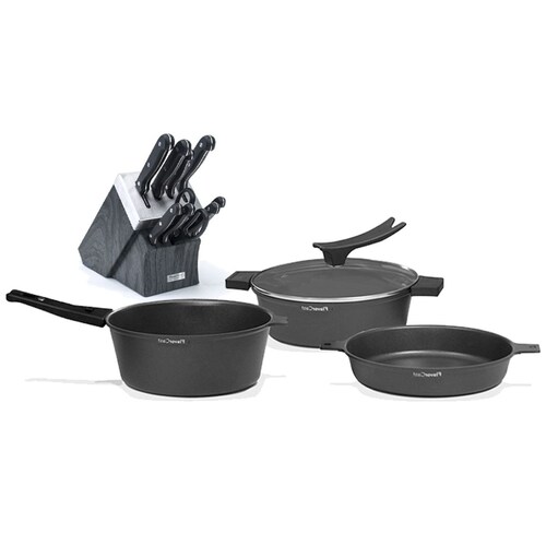 Set 19 Pieza Flavorcast Gourmet 24 Cm Y Juego Cuchillos