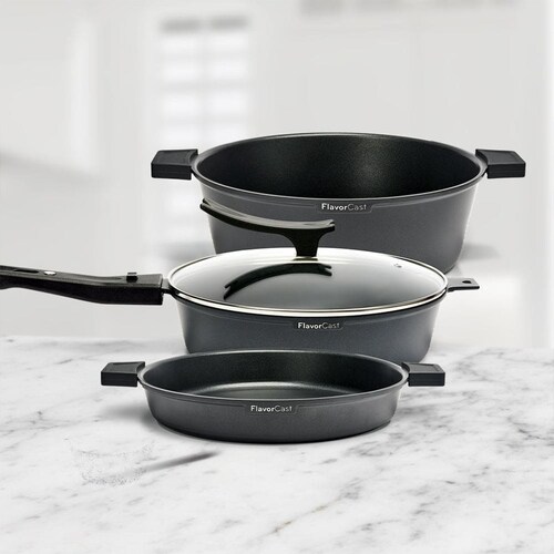 Set 19 Pieza Flavorcast Gourmet 24 Cm Y Juego Cuchillos