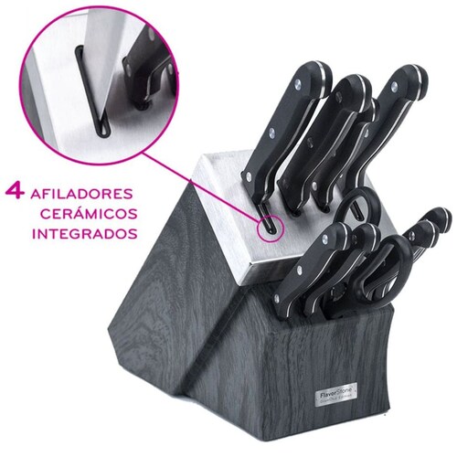 Set 19 Pieza Flavorcast Gourmet 24 Cm Y Juego Cuchillos