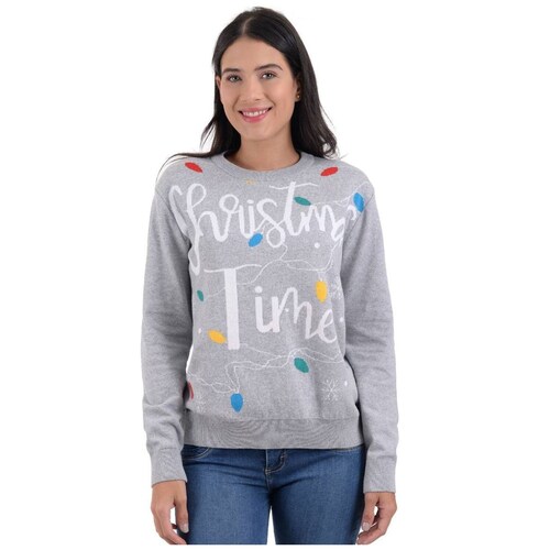 Suéter con Motivos Navideños para Mujer