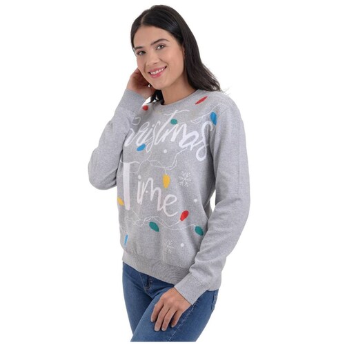 Suéter con Motivos Navideños para Mujer