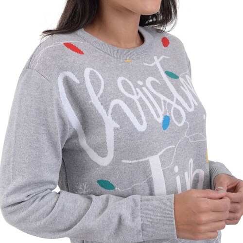 Suéter con Motivos Navideños para Mujer