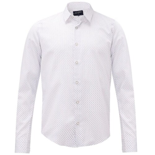 Camisa Manga Larga Blanca Estampado Bruno Magnani para Hombre