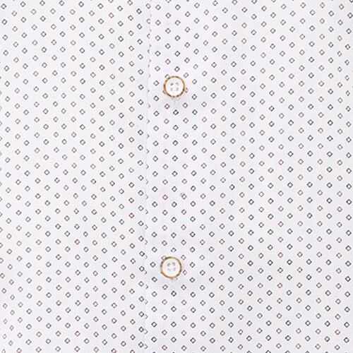 Camisa Manga Larga Blanca Estampado Bruno Magnani para Hombre