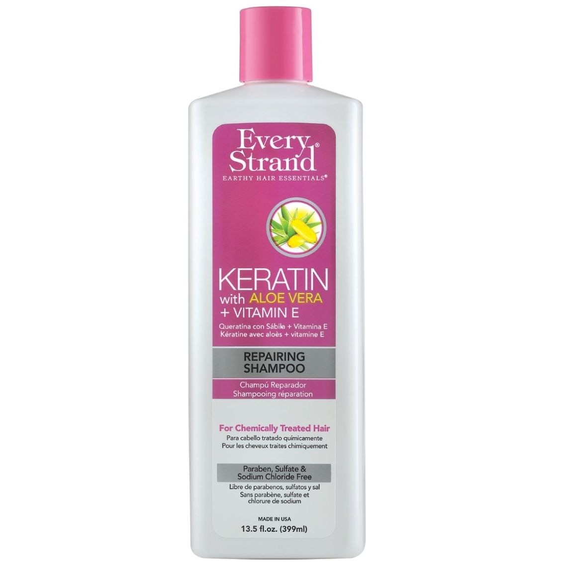 Every Strand Shampoo Reparador de Keratina y Aloe Vera + Vitamina 3 399 Ml image number 0