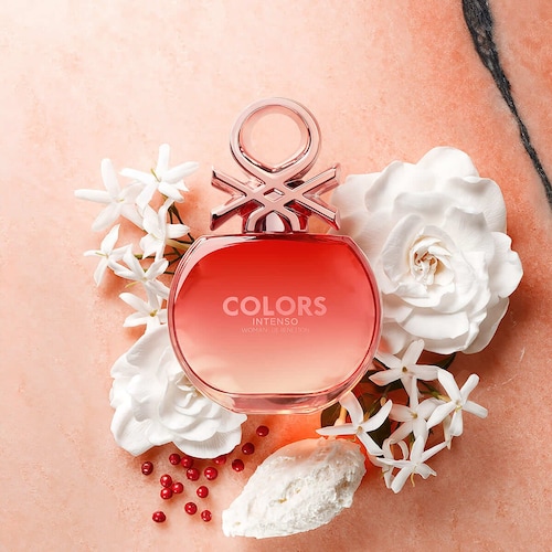 Benetton Colors Woman Rose Intenso Set para Mujer  Fragancia Edp 80Ml + Vial 10Ml