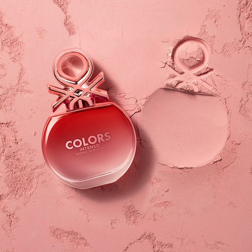 Benetton Colors Woman Rose Intenso Set para Mujer  Fragancia Edp 80Ml + Vial 10Ml