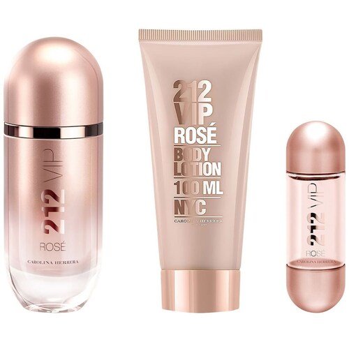 Set Fragancia para Mujer Carolina Herrera 212 Vip Rosè Edp 80Ml + Body Lotion 100Ml + de Bolsillo