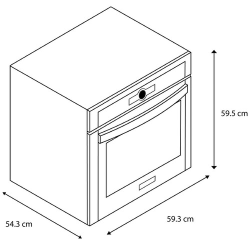 Horno Iomabe de 60 Cm a Eléctrico Acero con Vidrio Espejo Io6062Hewi0