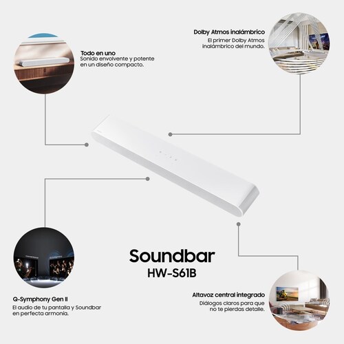 Samsung Barra de Sonido Bluetooth con Subwoofer Serie Q