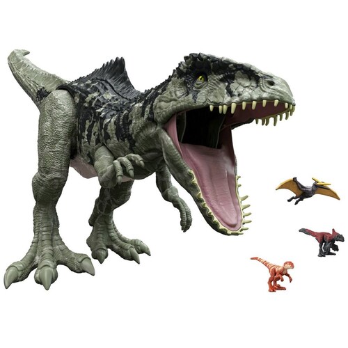 Jurassic World Super Colossal Pack con 10 Mini Dinosaurios