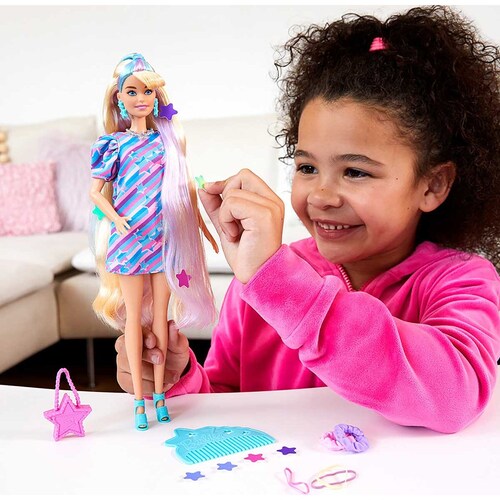 Ripley - Accesorios para Muñeca Barbie Totally Hair Vestido Estrellas