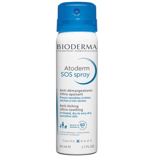Atoderm Sos Spray Bioderma, Anti Comezón de Alivio Inmediato, 50 Ml