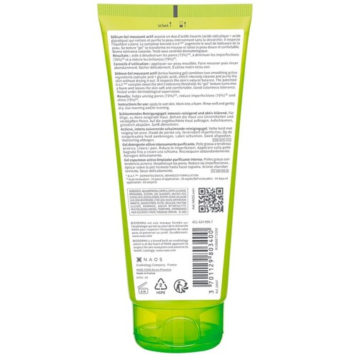 Bioderma Sébium Gel Moussant Actif 200 Ml