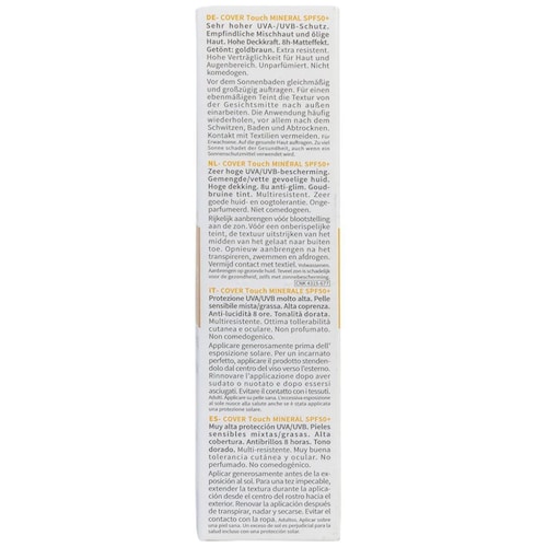 Bioderma Photoderm Cover Touch Mineral Spf 50+ Tono Dorado 40Gr