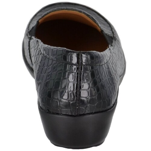 Mocasín con Textura Croco Negro Joyce