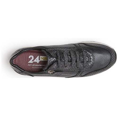 Tenis para Dama, Amarre con Cierre y Elásticos, Color Negro, 24Hrs.