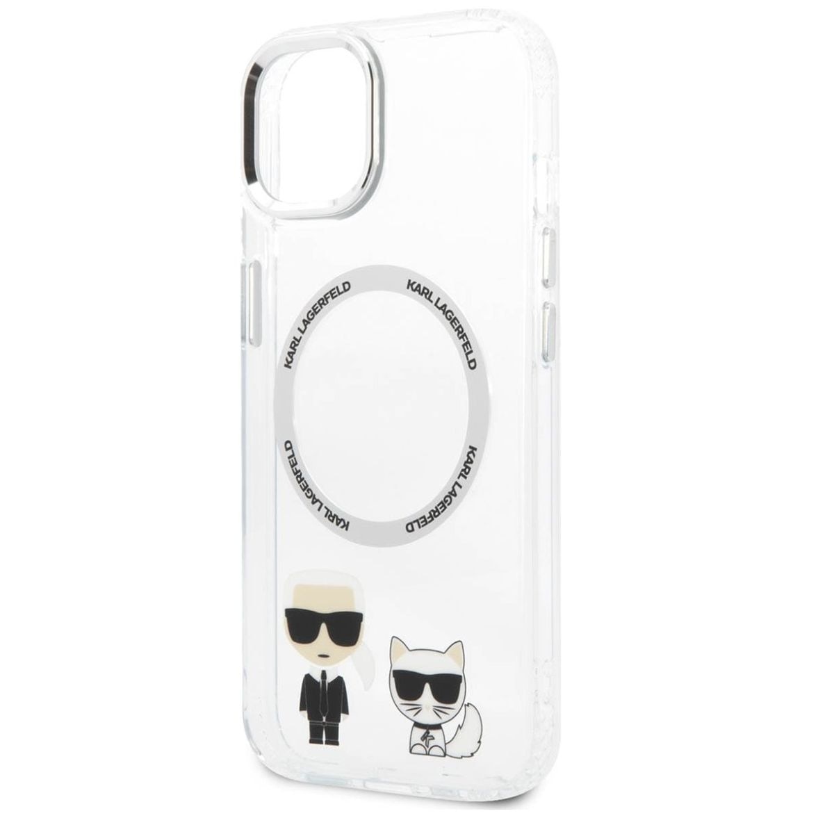 Fundas Para IPhone 14 Plus Karl Lagerfeld - Carcasa Rígida Transparente Con Iniciales, TPU/PC - Diseño De Moda