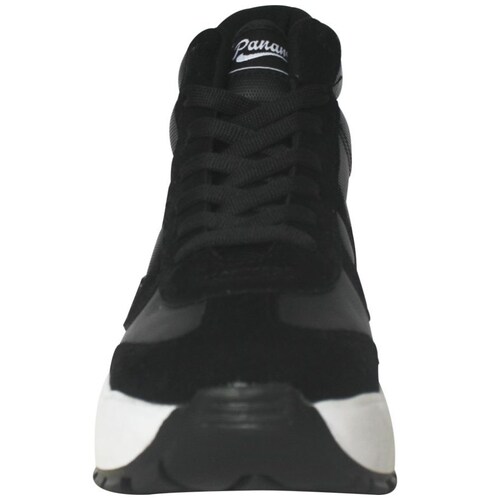 Tenis de Bota con Suela Chunky Negro Panam
