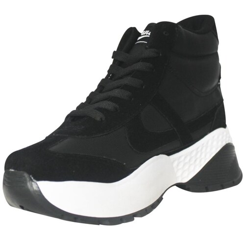 Tenis de Bota con Suela Chunky Negro Panam